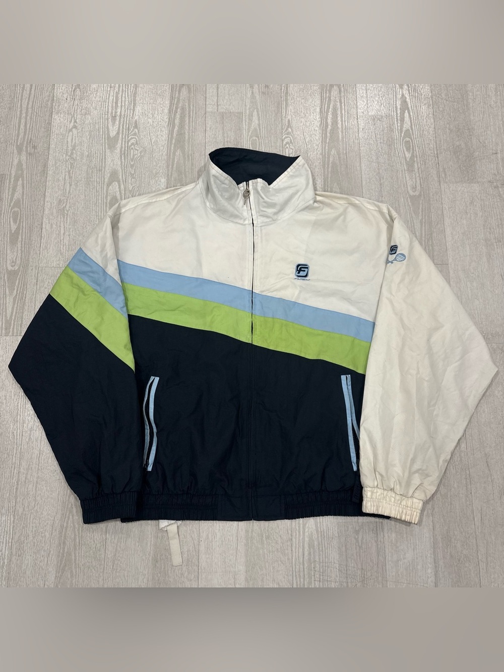 FUBU The Collection Vintage Colorblock Windbreaker Size XXL